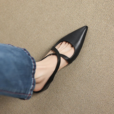 Novara™ | Aluna Genuine Leather Mules