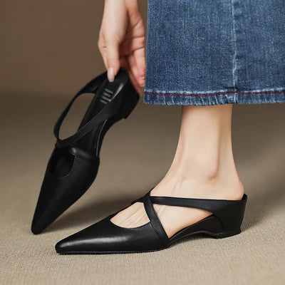 Novara™ | Aluna Genuine Leather Mules