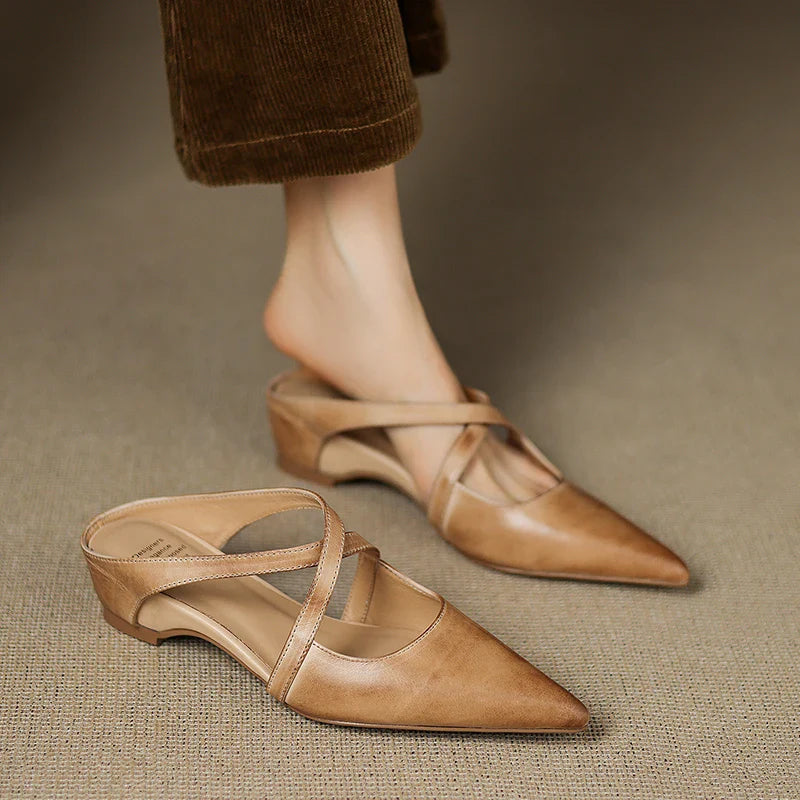 Novara™ | Aluna Genuine Leather Mules