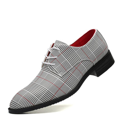 Novara™ | Magnus Checkered Leather Oxfords
