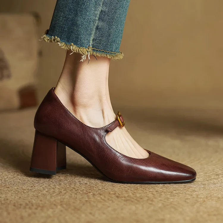 Novara™ | Luisa Genuine Leather Heels