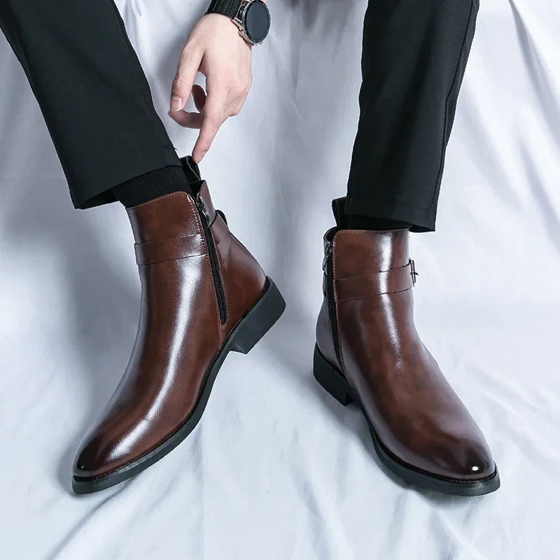 Novara™ | Sergio Genuine Leather Chelsea Boots