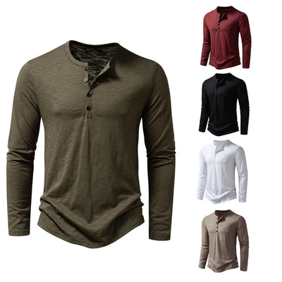 Novara™ | Enzo Cotton Henley Shirt