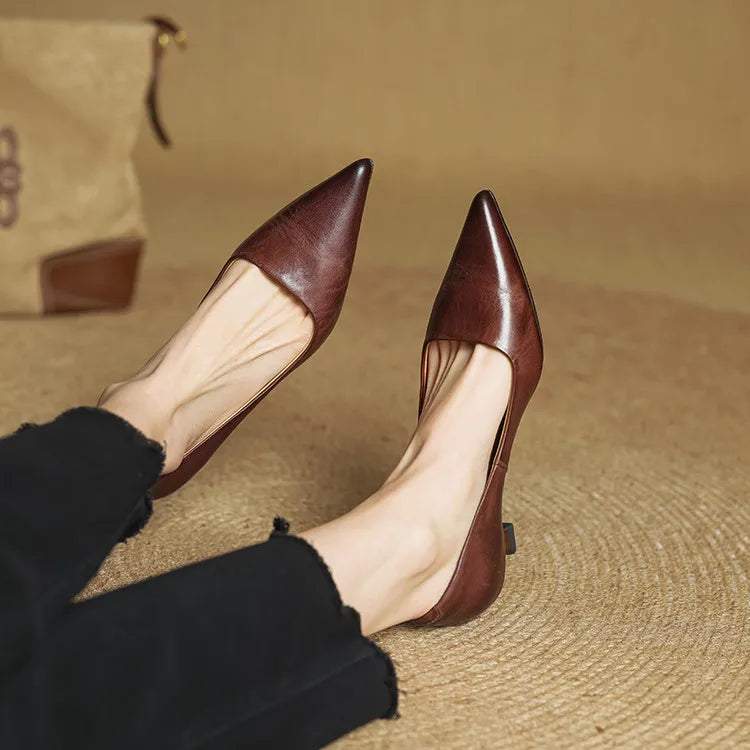 Novara™ | Anok Genuine Leather Heels