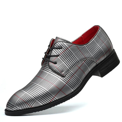 Novara™ | Magnus Checkered Leather Oxfords