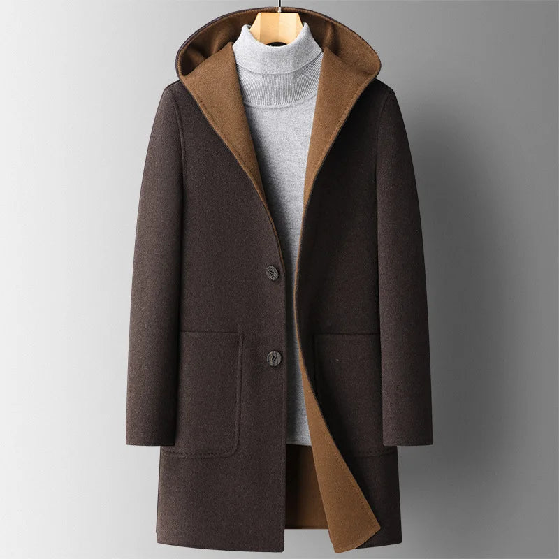 Novara™ | Wool Hooded Overcoat