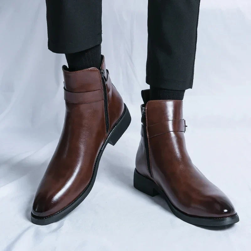 Novara™ | Sergio Genuine Leather Chelsea Boots