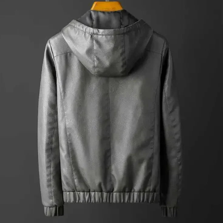 Novara™ | Rave Hooded Leather Jacket