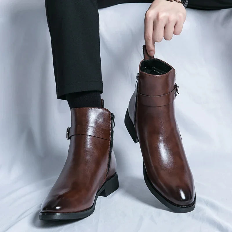 Novara™ | Sergio Genuine Leather Chelsea Boots