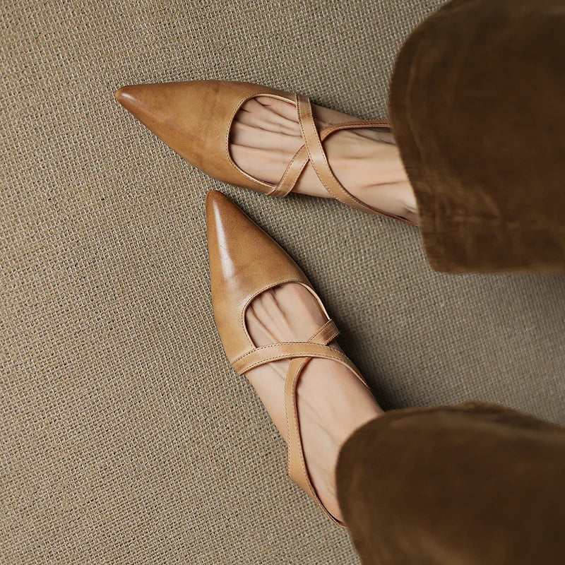 Novara™ | Aluna Genuine Leather Mules