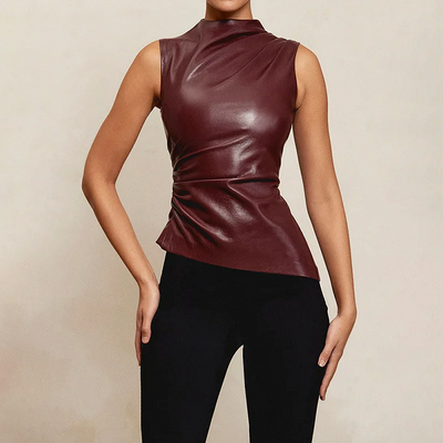 Novara™ | Sleek Faux Leather Top