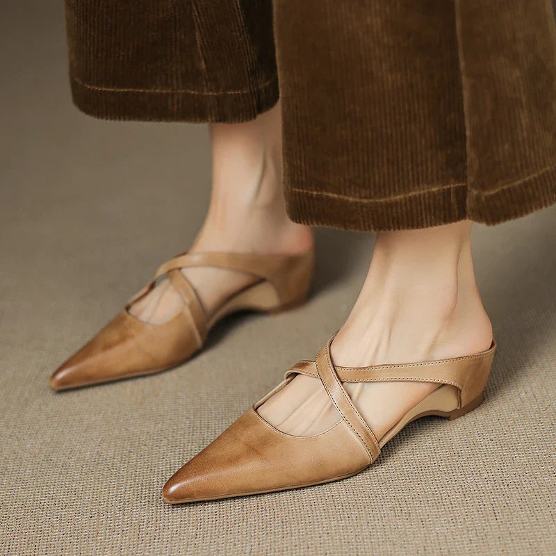 Novara™ | Aluna Genuine Leather Mules