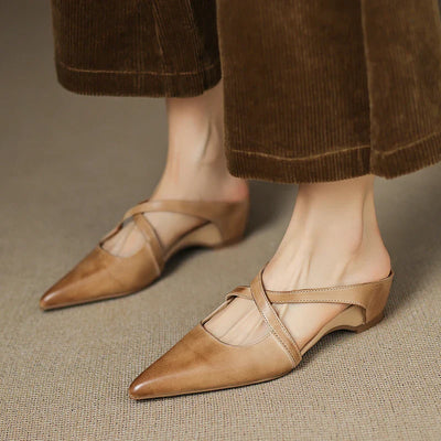 Novara™ | Aluna Genuine Leather Mules