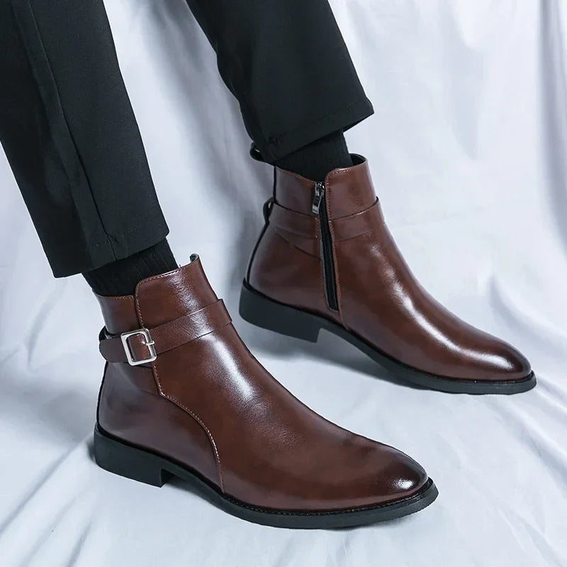Novara™ | Sergio Genuine Leather Chelsea Boots