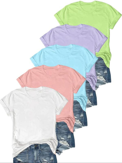 Novara™ | Casual Short Sleeve Tee (Pack of 5)